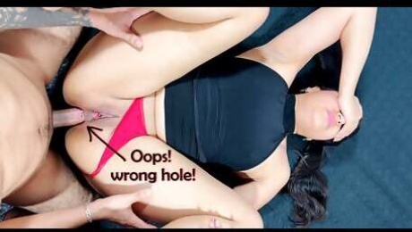 Oh my gosh, that's the wrong hole! ... It hurts much! - Accidental Anal...