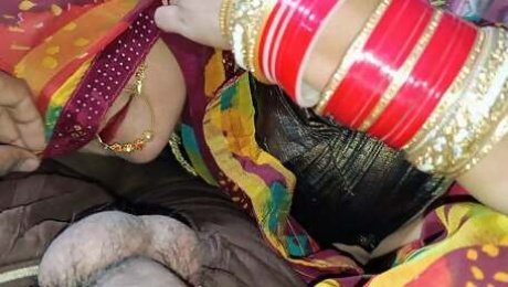 Beautiful Indian newly married wife home sex saree Desi video