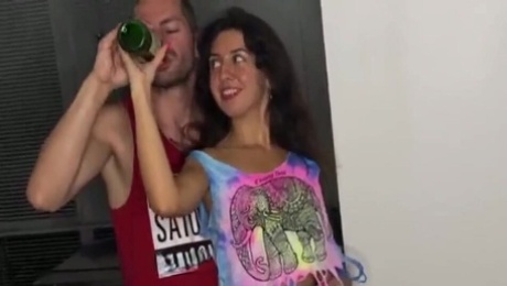 Drunk brunette hardcore porn video