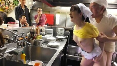 Mimi Asuka Fucked In A Restaurant In Public